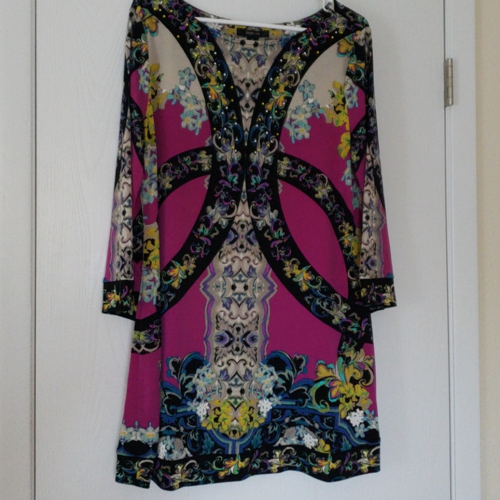 Style & Co. 3/4 Sleeve Flower Tunic